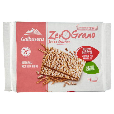 Galbusera Zerograno Cracker Integral Gluten 1x360g Original italienisch Snack
