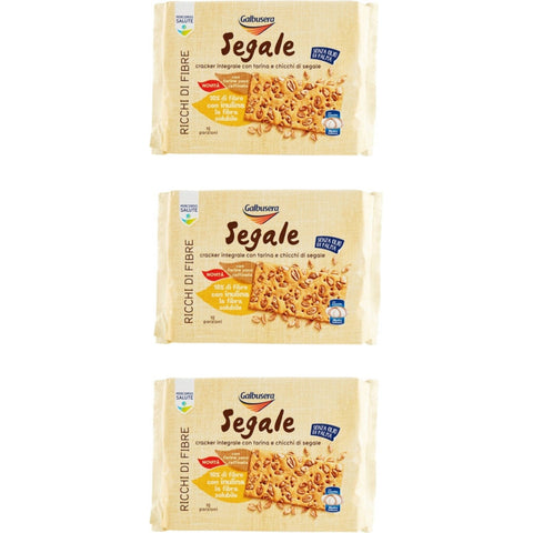 Galbusera Crackers Integrale mit Roggenkörnern Vollkorn kekse 3x 380 gr Original italienisch