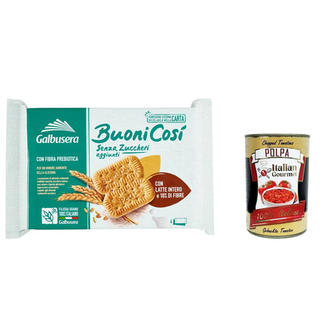 Galbusera Kekse Galbusera BuoniCosì, Kekse ohne Zucker mit Vollmilch und 10% Ballaststoffen 300 g italienisch Original 8002190001616