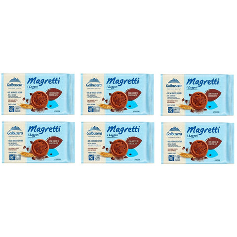 Galbusera Kekse Galbusera Magretti Con Gocce di cioccolato Butterkeks mit Schokolade 160 g 6x italienisch Original 8002190001852