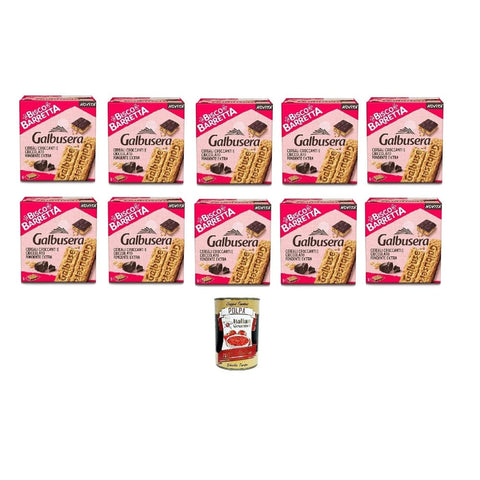 Galbusera Kekse, Zwieback & Chips Galbusera Biscobarretta cereali e cioccolato fondente Riegel Kekse Müsli und dunkle Schokolade 10x 230g italienisch Original 8032804040014