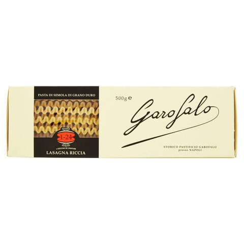 GAROFALO Pasta di Gragnano IGP Lasagna Riccia N° 1 24 Hartweizengrieß Pasta 100% Neapolitanische Pasta Packung mit 16x500g Original italienisch