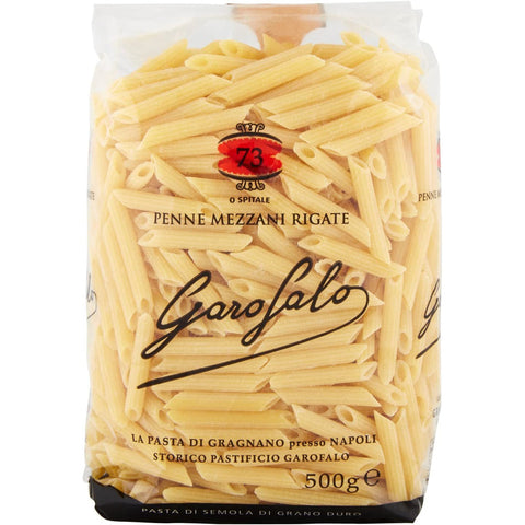 Garofalo Pasta di Gragnano IGP Penne Mezzani Rigate N° 73 Hartweizengrieß Pasta 100% Neapolitanische Pasta Kurze Pasta Packung mit 16x 500g Original italienisch