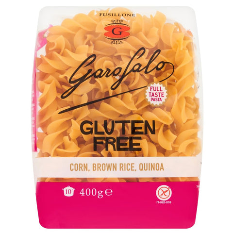 Garofalo Fusilione Glutenfrei 400 g, kurze gedrehte italienische Pasta, gluten free Nudeln, ohne Gluten mit Mais, Reis und Quinoa, Fusili fertig in 9 Minuten