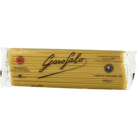 Garofalo Pasta di Gragnano IGP Spaghetti alla Chitarra N° 40 3 Hartweizengrieß Pasta Neapolitanische Pasta Packung mit 500 g italienisch Original
