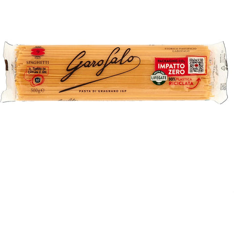 Garofalo Längliche Pasta Garofalo Spaghetti N° 9 Neapolitanische Hartweizengrieß Packung mit 500 g Längliche Pasta IGP italienisch Original 8000139004261