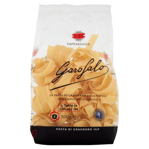 Garofalo Pappardelle Nido N. 1-35 Neapolitanische Hartweizengrieß Packung mit Pasta IGP 500 g 10x italienisch Original + kostenlos polpa 400 g