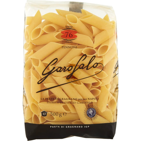 Garofalo Pennoni No. 76 Neapolitanische Hartweizengrieß Packung mit 500 g Pasta IGP Nudeln & Pasta italienisch Original