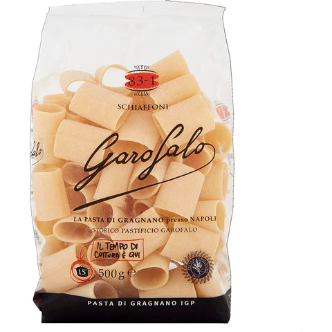Garofalo Schiaffoni No. 83-1 Neapolitanische Hartweizengrieß Packung mit Pasta IGP 500 g 10x italienisch Original + kostenlos polpa 400 g