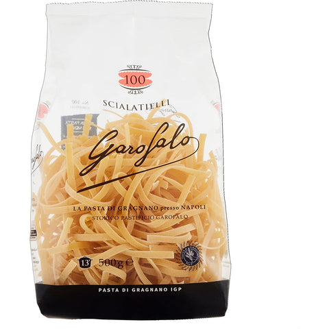 Garofalo Scialatelli N. 100 Neapolitanische Hartweizengrieß Packung mit Pasta IGP 500 g 10x italienisch Original + kostenlos polpa 400 g