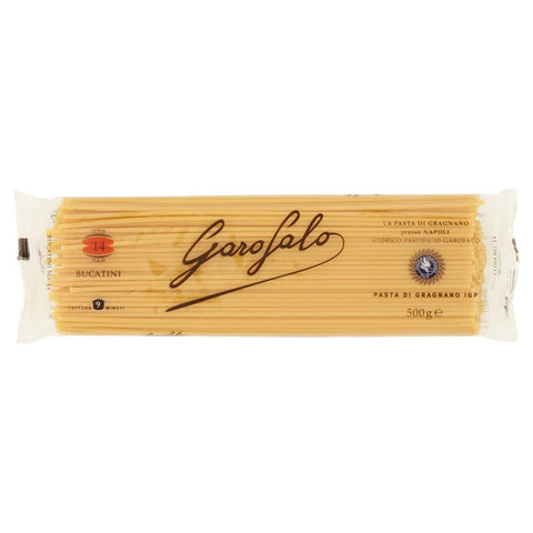 Garofalo Nudeln & Pasta Garofalo Bucatini N° 14 Neapolitanische Hartweizengrieß Packung mit Längliche Pasta IGP 10x 500g inkl. Italian Gourmet polpa 400g Original italienisch 8000139004209