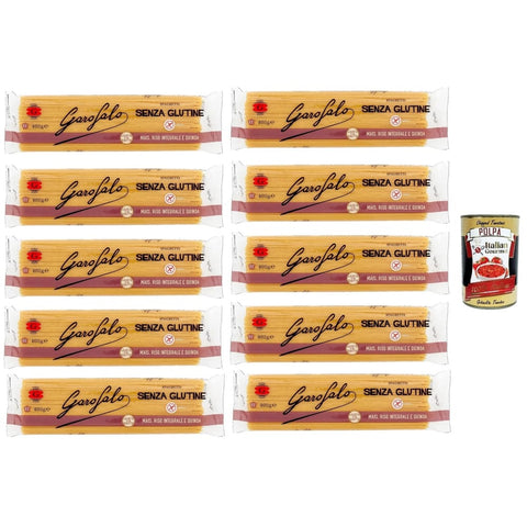 Garofalo Nudeln & Pasta Garofalo Spaghetti 400 g Senza Glutine Glutin free, glutenfrei Pasta Noodles 10x Original italienisch inkl. Italian Gourmet Polpa 400 g 8000139929687