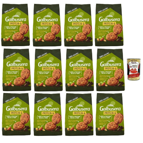 Glbusera Protein-G Snack Kuchen & Backwaren Glbusera Protein-G Frollini 100% vegetali biscotti kekse Hafer- und Mandelkekse Proteinquelle und reich an Ballaststoffen 12x280 g italienisch Original + kostenlos 8032804040014