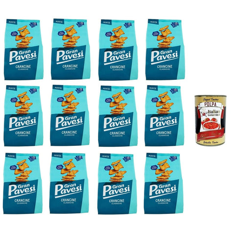 Gran Pavesi Kekse Gran Pavesi Crancine Classiche Klassischer Crancine 12 x 180gr inkl. Italian Gourmet polpa 400g Original italienisch 8032804040014