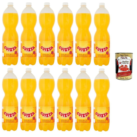 Guizza Limonade Guizza Soleila senza Zuccheri Aggiunti Soleila ohne Zuckerzusatz, 12x 1,5L Original italienisch inkl. Italian Gourmet Polpa 400g 8001620009918