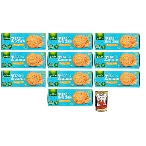 Gullon Gullón Digestive Biscotti Integrali Zero Zuccheri, Vollkornkekse mit Süßungsmitteln Zuckerfreie 10x400g Original italienisch
