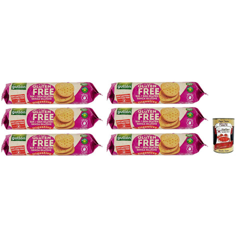 Gullon Gullón Gluten Free Digestive Biscotti Senza Glutine Kekse Glutenfrei 150 g 6x italienisch Original + kostenlos Polpa di Pomodoro 400 g Dose
