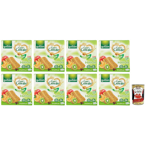 Gullon Gullón Cuor di Cereale Take Away Multifrutta Obstriegel Packung mit jede Packung enthält 6 Portionen à 8x 144g + 24g italienisch Original
