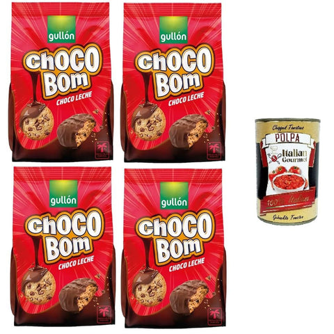 Gullon Choco Bom Milk Chocolate Cookies Milchschokoladenkekse 4x200g Original italienisch