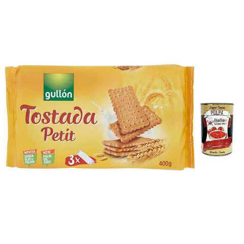 Gullon Gullón Petit Tostada Traditioneller Kekse Packung mit jede Packung enthält 3 Portionen à 400g + 133,3g italienisch Original