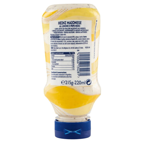 Heinz Salsas 4x Heinz Maionese al Limone e Pepe Nero 220gr Mayonnaise mit Zitrone und schwarzem Pfeffer