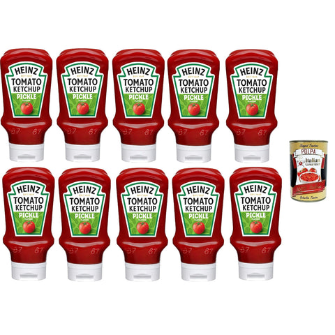Heinz Pickle Gewürzgurken-Sauce 10x250 g italienisch Original Pastasauce + kostenlos polpa 400 g