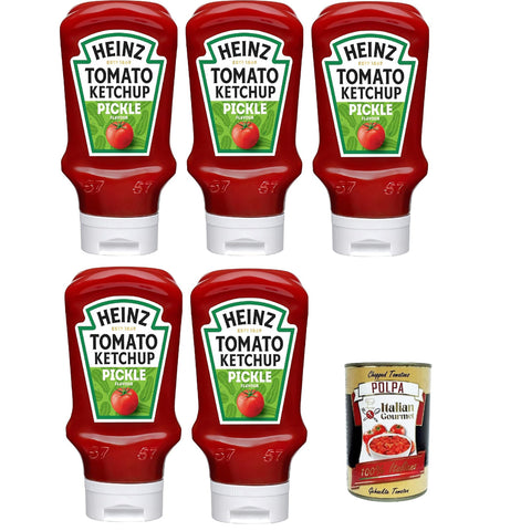 Heinz Pickle Gewürzgurken-Sauce 5x250 g italienisch Original Pastasauce + kostenlos polpa 400 g