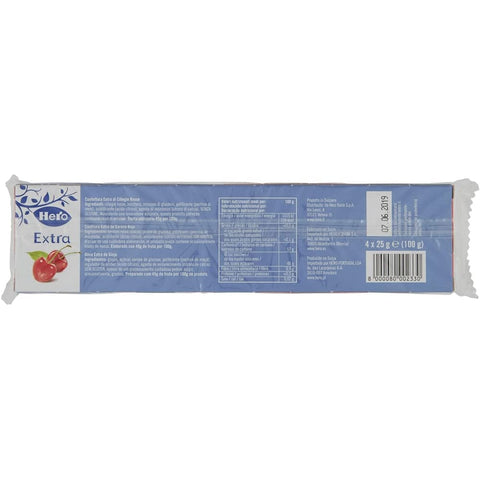 Hero Konfitüren Hero Poker Rote Kirschen Marmelade, 30 Packungen à 100 g (4 Einzeldosen x 25 g), Marmelade und Konfitüre extra, hochwertiges Obst, ohne Konservierungsstoffe und 8000080002330