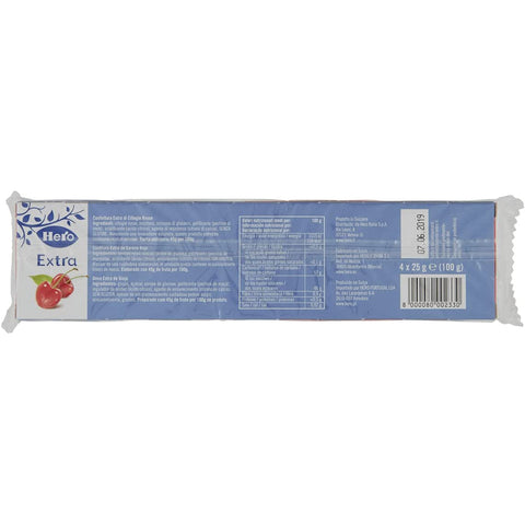 Hero Poker Rote Kirschen Marmelade, 30 Packungen à 100 g (4 Einzeldosen x 25 g), Marmelade und Konfitüre extra, hochwertiges Obst, ohne Konservierungsstoffe und