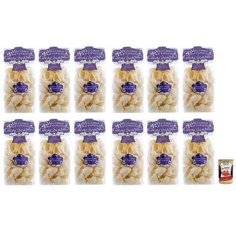Il Vecchio Nudeln & Pasta Il Vecchio Pastificio di Gragnano Pasta Lumaconi Gragnano IGP-Nudeln aus Hartweizengrieß von höchster Qualität 500 g 12x italienisch Original + kostenlos Polpa di 8033406260534