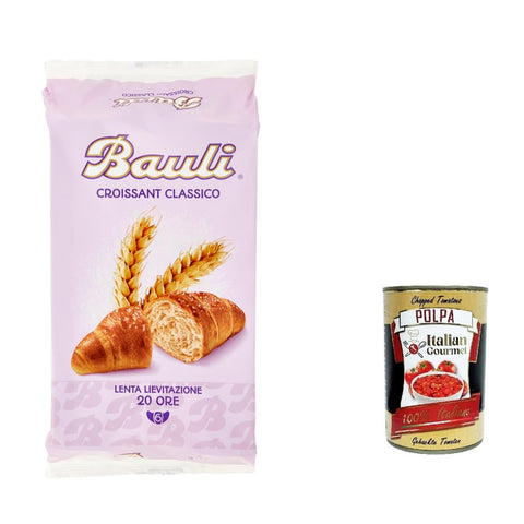 3x Bauli Cornetti Classici Weiche Croissants brioche kuchen (6x40 g) 240 g italienisch Original Gebäck + kostenlos polpa 400 g