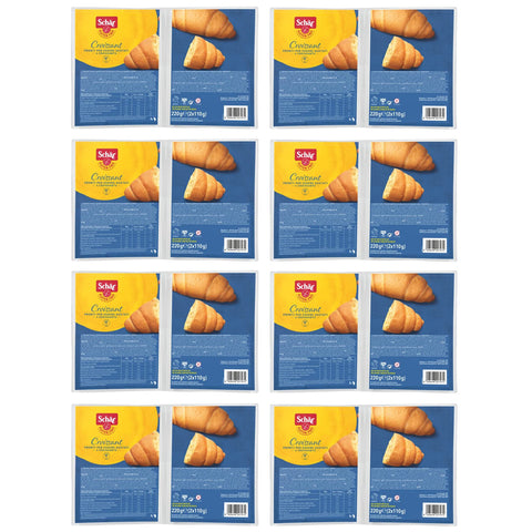 8x Dr. Schär Gluten Free Croissant Glutenfreie Packung à 220 g, Jede Packung Enthält 4 Croissants à 55 g italienisch Original Gebäck