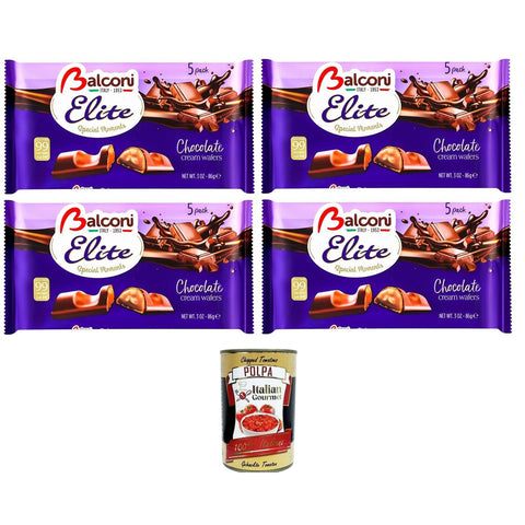 Balconi Elite Special Moments Chocolate cream Wafers Schokoladencremewaffeln 4x86g Original italienisch Gebäck