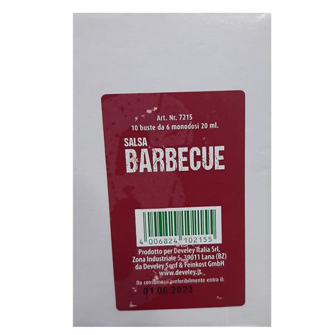 Develey Barbecue Sauce Rauchiger Geschmack Würzsauce Packung mit 10 Beuteln bestehend aus 6 Einzeldosis 15 ml italienisch Original