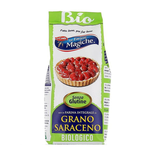 Lo conte Le farine magiche Grano Saraceno Buchweizen Glutenfrei, Volkorn 6x500g Original italienisch Gebäck