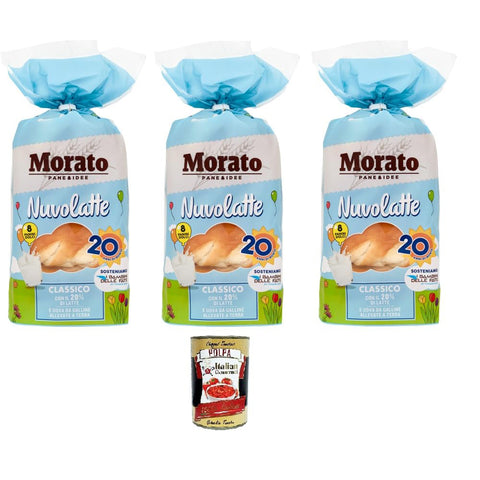 Morato- Nuvolatte Brot vom Typ „0“ mit Milch und Zucker 3x400g Original italienisch Gebäck