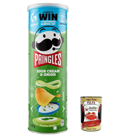 Sour Cream & Onion Patatine Sauerrahm & Zwiebel Kartoffel chips 12x175g Original italienisch Snack