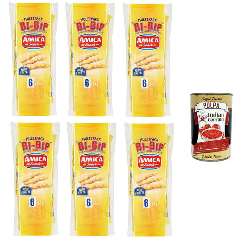 Amica SNACK Snack Bi Bip Mais Crunchies mit Käsegeschmack 6x150g Original italienisch