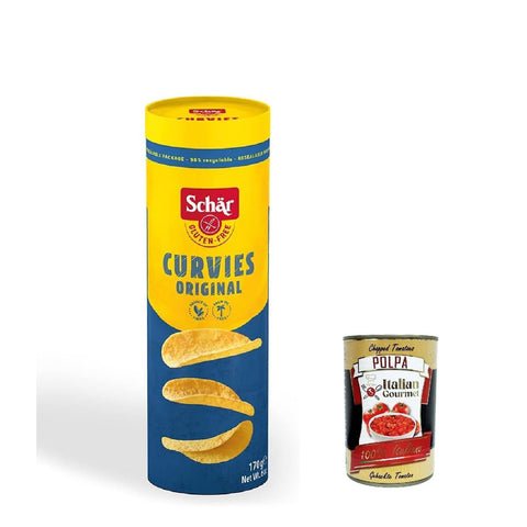 Schär Curvies Original, Klassische Chips, herzhafter Snack auf Kartoffelbasis, glutenfrei und palmölfrei, vegan, 170 g italienisch