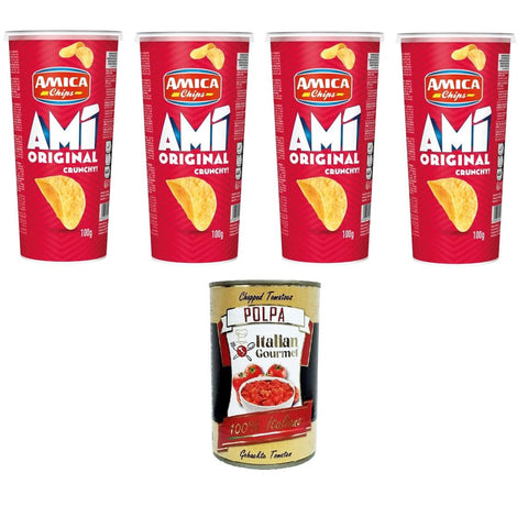 Amica Chips AMI' Crunchy Original 4x 100 gr italienisch