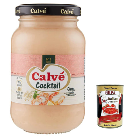 Calvè Salsa Cocktail, Cocktailsauce mit Tomatengeschmack, ideal zu Garnelen, Garnelen und Salaten, 225 ml italienisch Original