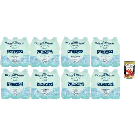 Sorgesana Acqua Minerale Oligominerale Naturale 48 x 50 cl, wasser, Natürliches Oliginal mineral wasser italienisch Original