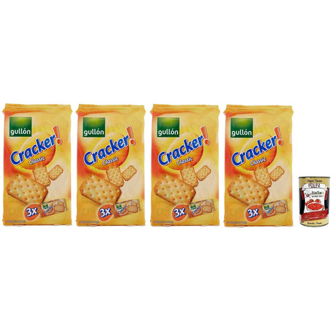 Gullon Cracker Classic,Salziger Kekse,Snacks,Packung mit 300 g, jede Packung enthält 3 Päckchen à 100 g italienisch Original