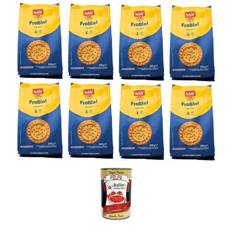 Schar Frollini senza lattosio con Miele Laktosefreie Kekse mit Honig 8x200 g italienisch Original + kostenlos polpa 400 g