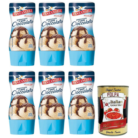 Paneangeli Salsa di guarnizione al gusto Cioccolato,Topping Sauce mit Schokoladengeschmack,200 g Tube italienisch Original