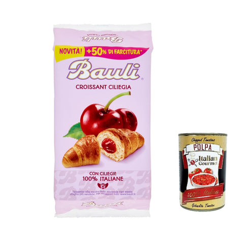 Bauli Cornetti Ciliegia Croissant Kirsch brioche kuchen 100% Italienische Kirschen 6x50g Original italienisch Gebäck