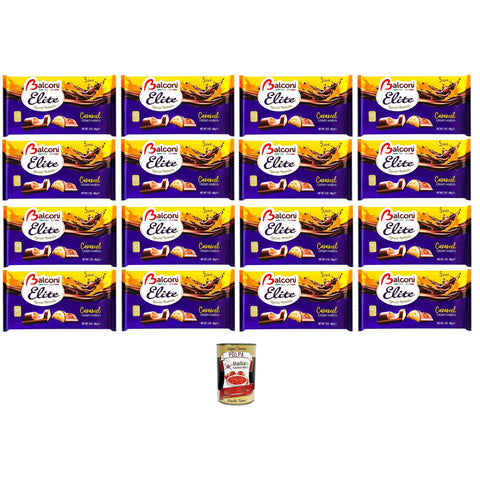 Balconi Elite Special Moments Caramel Cream Wafers Karamell-Creme-Waffeln 16x86gr Original italienisch inkl. Italian Gourmet Polpa 400g
