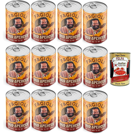 Bud Power Fagioli alla Bud Spencer Tex Mex, Bud Spencer Tex Mex Bohnen fertig zum Probieren 12x400g Original italienisch Feinkost