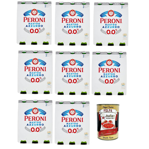 Peroni BIRRA Nastro azzurro zero alkoholfrei Flaschen Bier 0% Alk. Flasche 24x0,33l Original italienisch