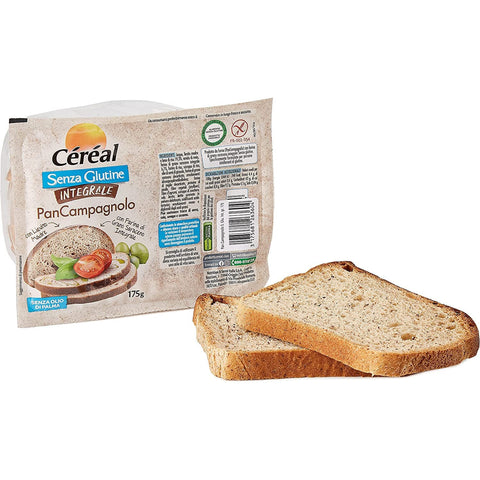 Céréal PFANNE CAMPAGNOLO VOLLKORN, Glutenfreies Brot, Laktosefrei Auf Basis von Buchweizenvollkornmehl 175 gr Original italienisch inkl. Italian Gourmet Polpa 400g